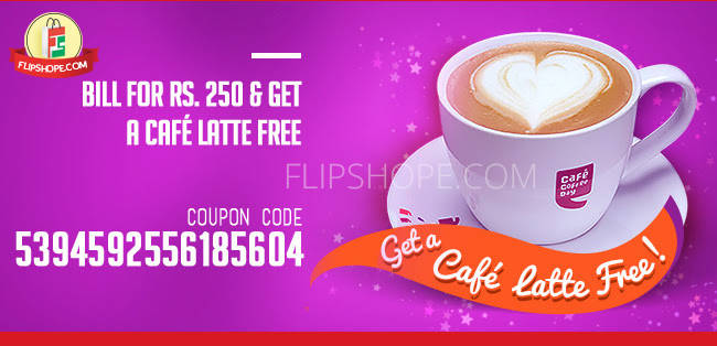 Bill for Rs.250 and get a CAFE LATTE free