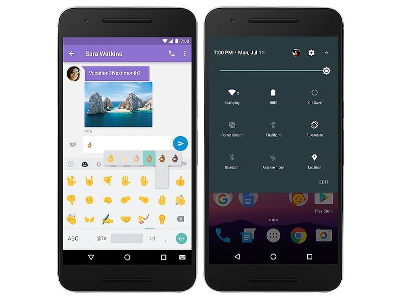 Android 7 Nougat Features quick settings