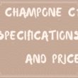 CHAMPONE C1 SPECIFICATIONS AND PRICE