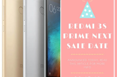 Redmi 3s Prime next sale Date