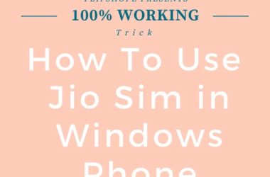 How To Get Jio Sim in Windows Phone
