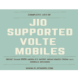 reliance jio volte supported mobiles