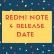 Redmi note 4 release Date in india