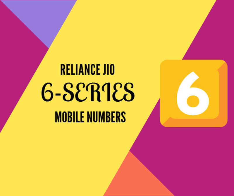 jio 6 series mobile numbers