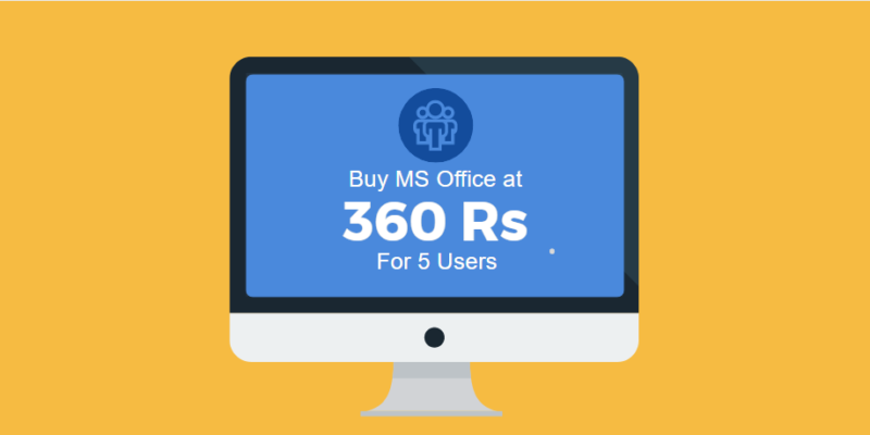 purchase Microsoft office 365 5 user price in india