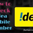 How to Check Idea Mobile Number