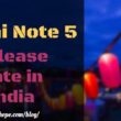 Redmi Note 5 Release Date in India