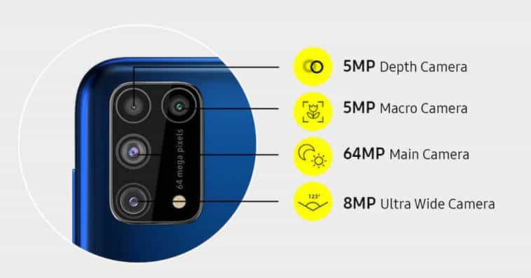 samsung m31 camera details