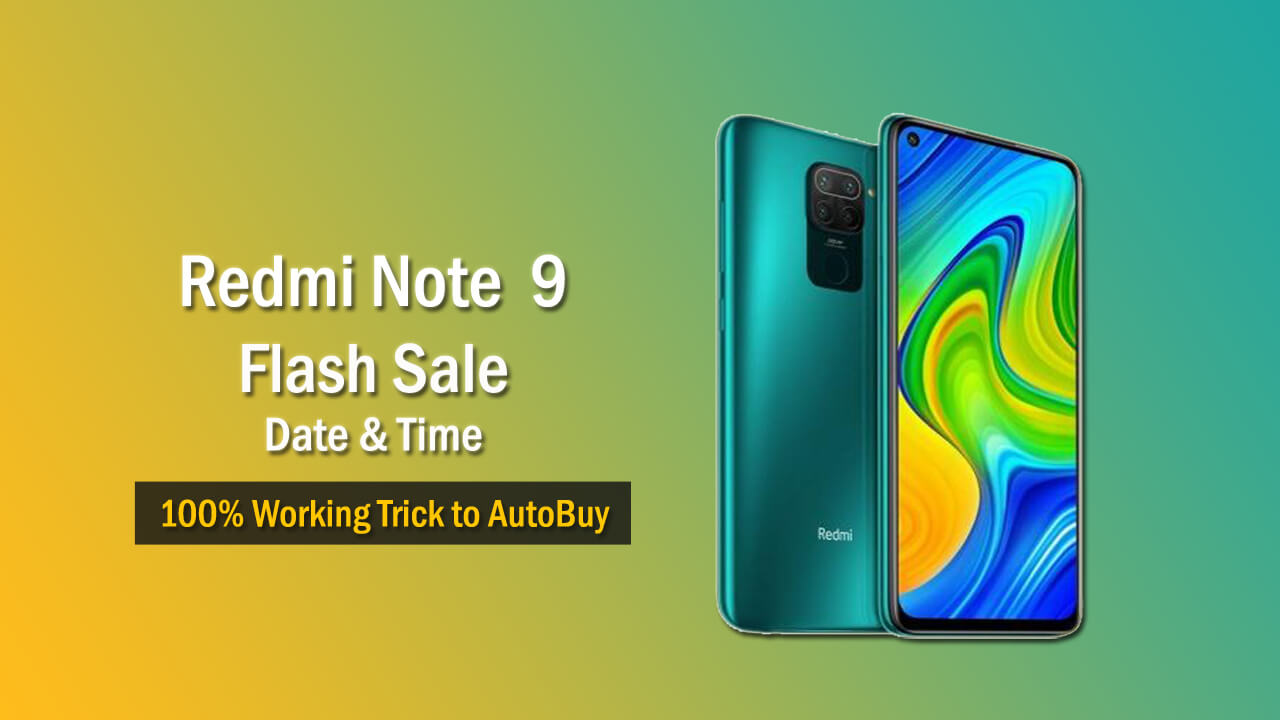Redmi Note 9 Flash Sale Date