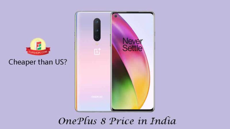 OnePlus 8 price in India