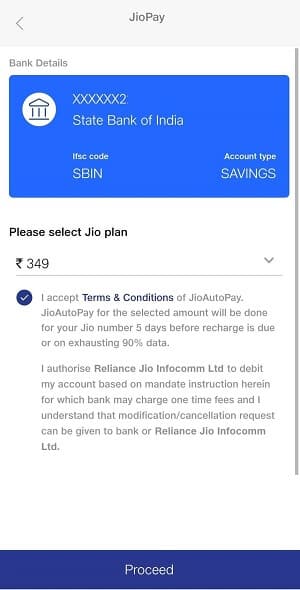 JioPay auto recharge plans