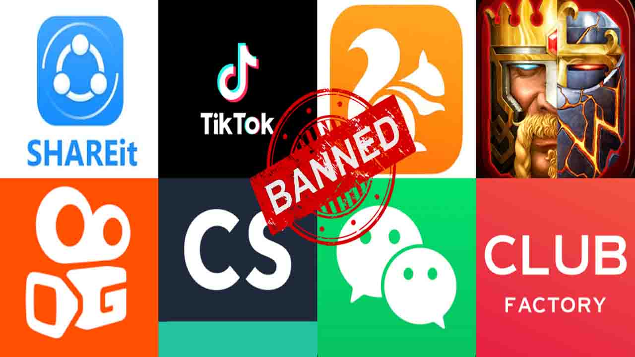 Chinese apps banned in India