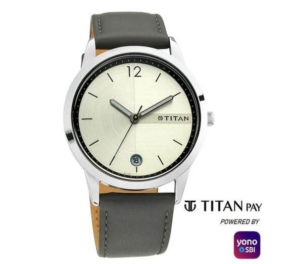 Titan Pay Watch Champagne Dial