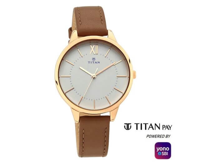 Titan Pay Watch Golden Dial