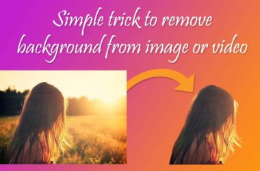 Trick to remove background from images