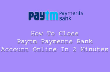 how to close paytm bank account