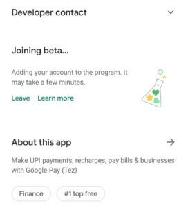 Google Pay Join Beta