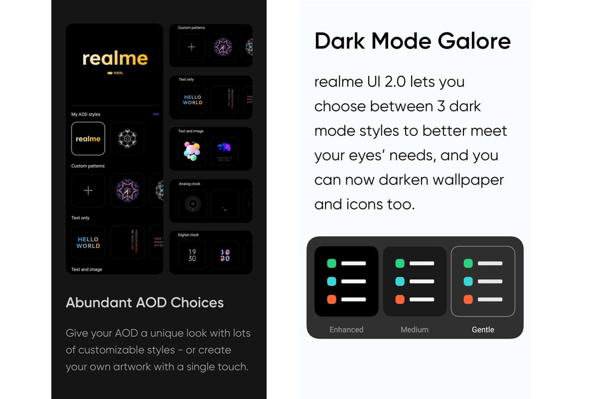Realme UI 2.0 Dark Mode
