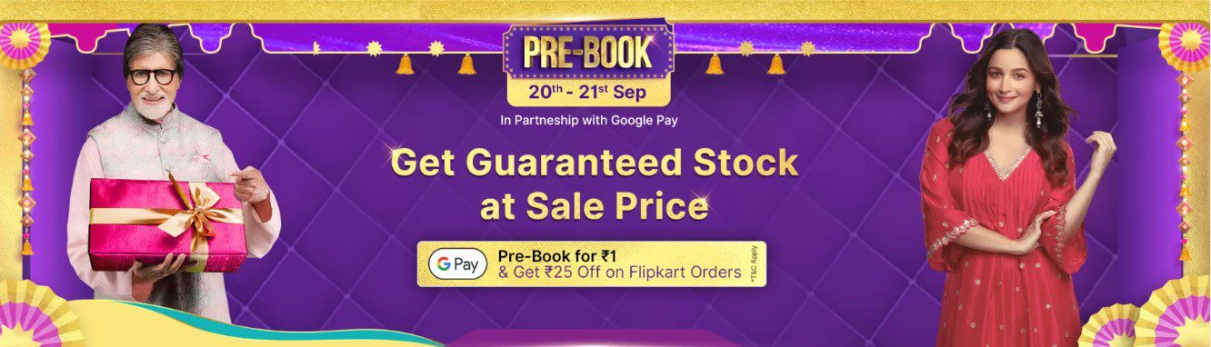 Pre-book your Desired Products at Rs. 1 with Flipkart Pre-book deals