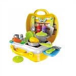 Ethnic Forest Luxury Kitchen Set Cooking Toy with Briefcase and Accessories