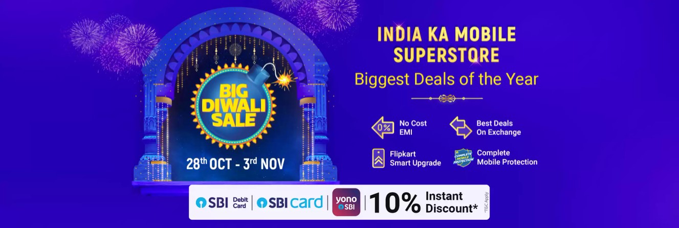 Flipkart Big Diwali Sale Mobile Store 28th Oct. to 3rd Nov.
