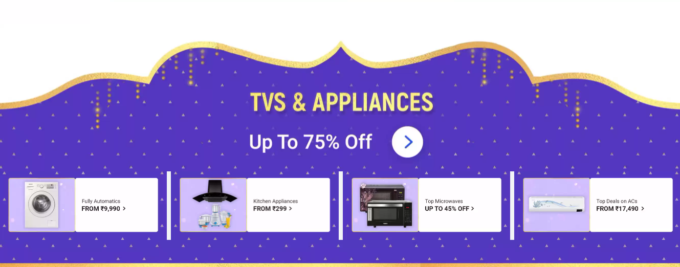 Flipkart Big Diwali Sale Offers on TV & Other Appliances