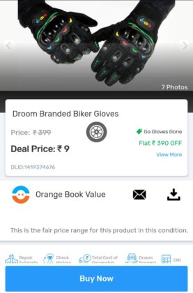 droom biker gloves