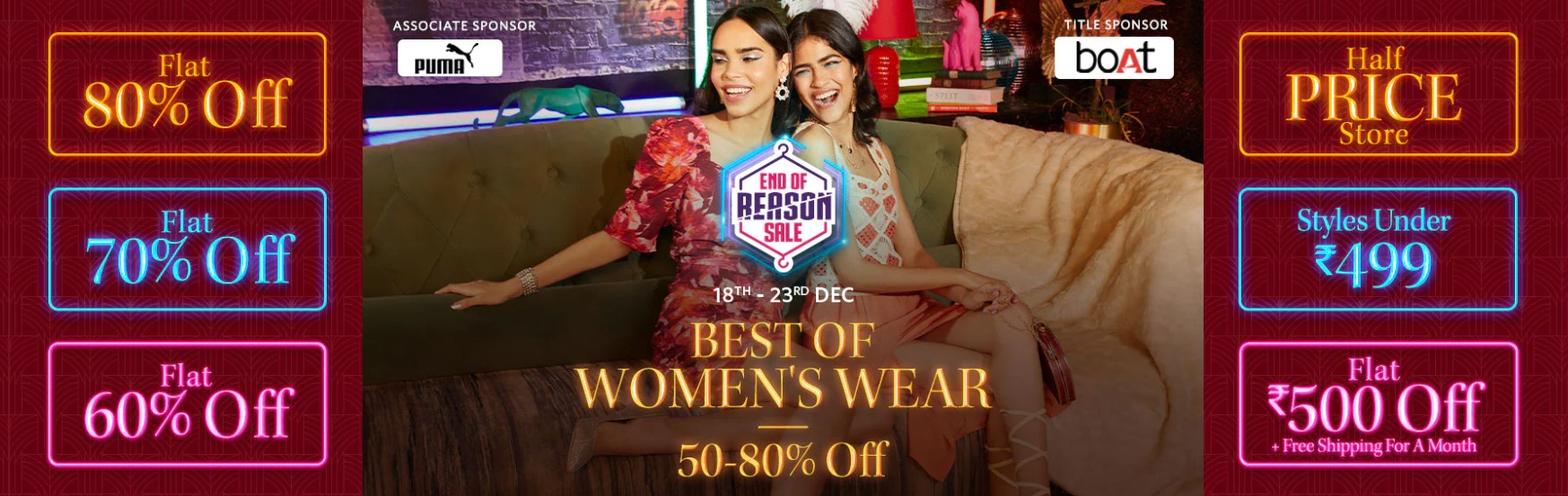 Myntra End Of Reason Sale Offers on Women's Wear