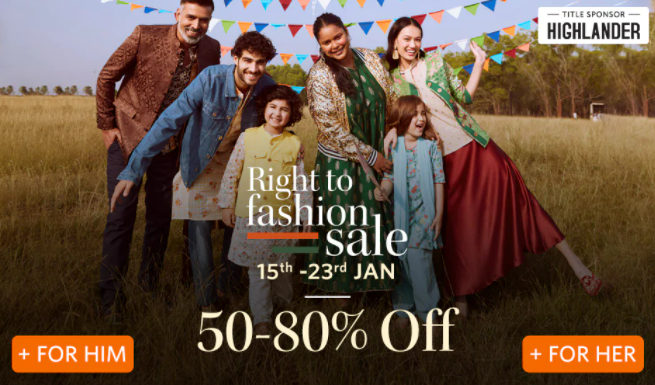 Myntra Right to Fashion Sale