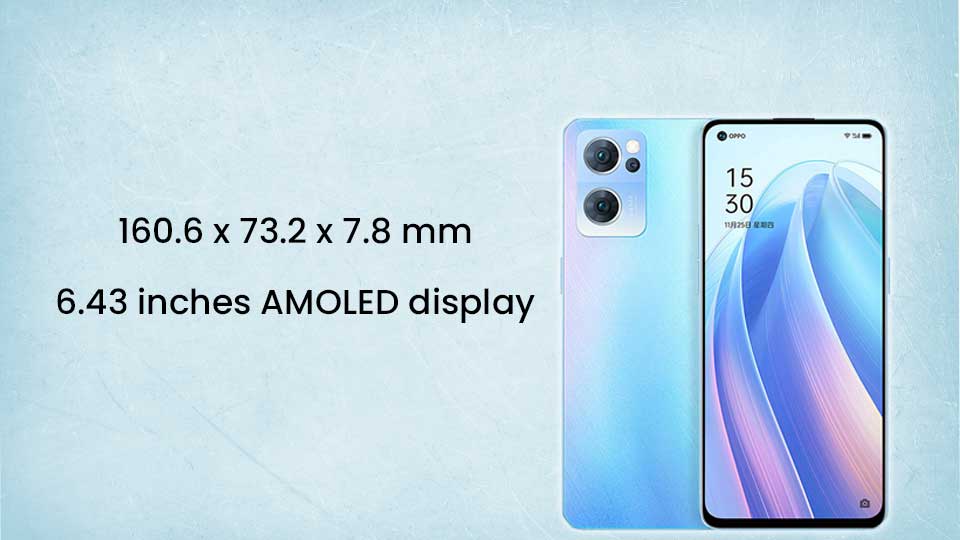 Display specs Reno 7