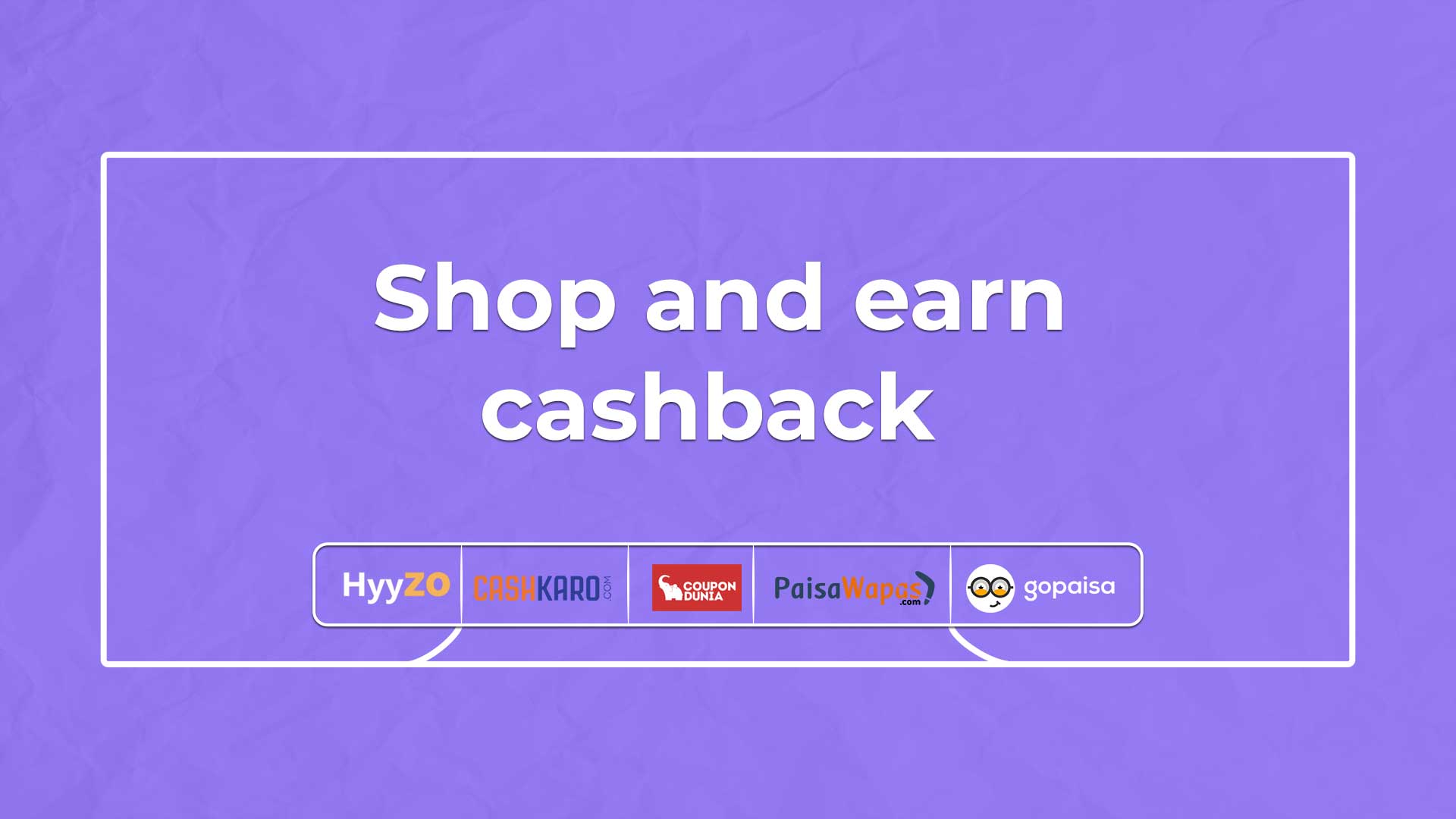 Shop and earn cashback
