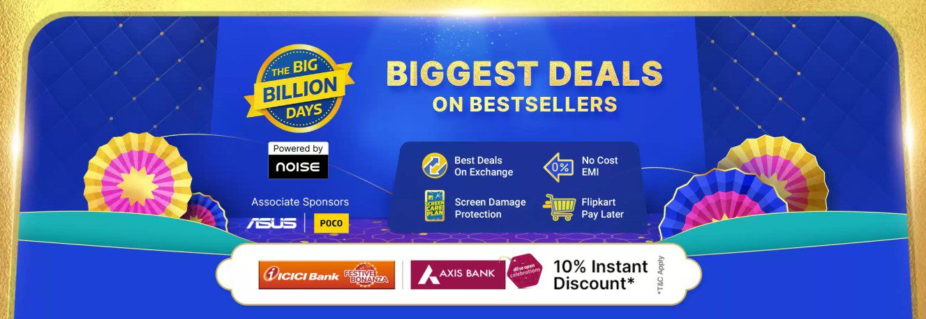 Flipkart Big Billion Days will offer exciting discounts on electronics and accessories