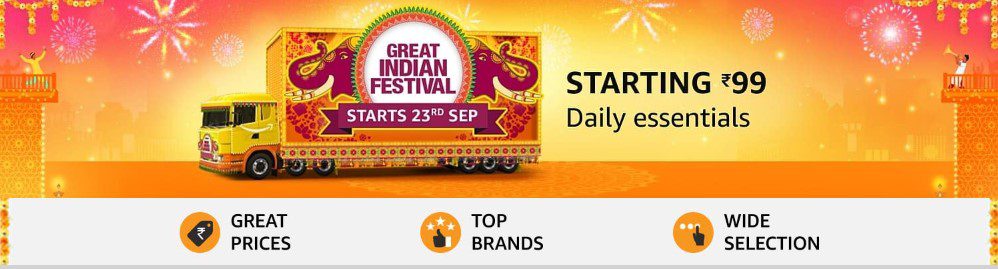 Great Indian festival sale offers on Daily Essentials