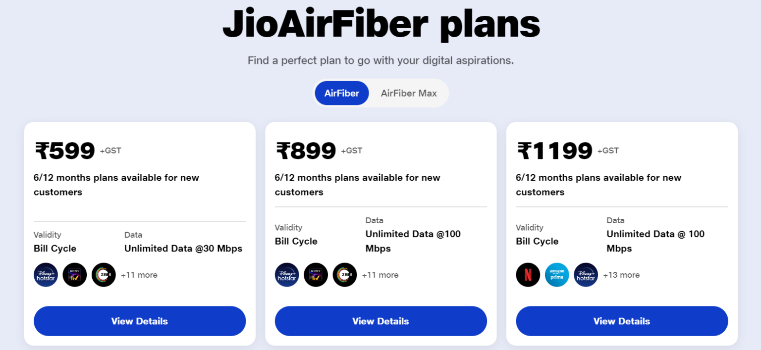 Check out Jio AirFiber Plans 2024 [Updated] List!