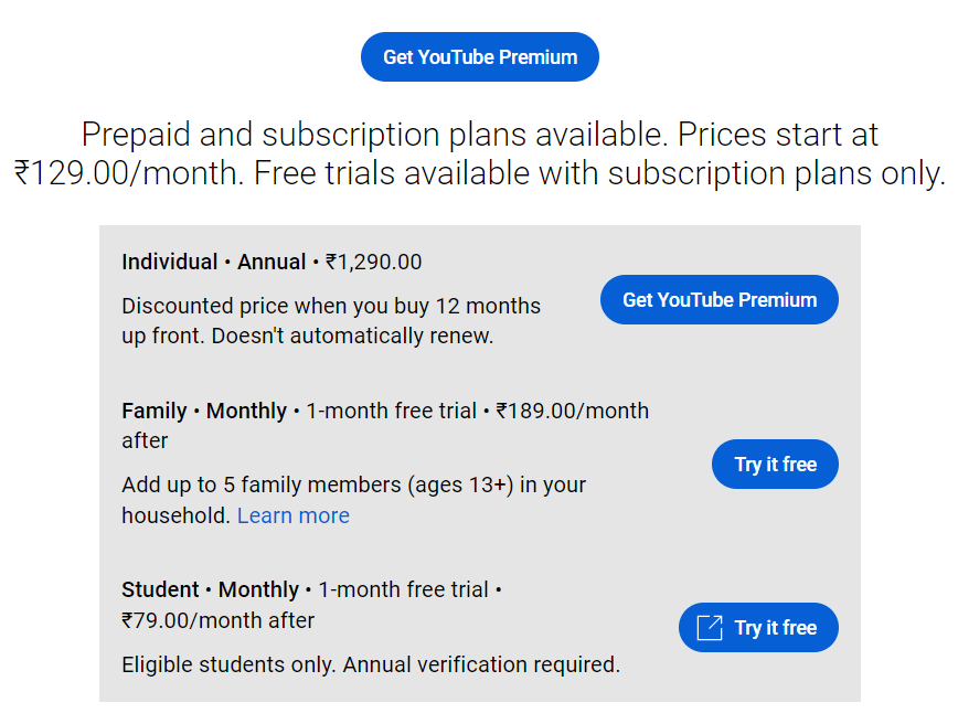 Youtube Premium for free